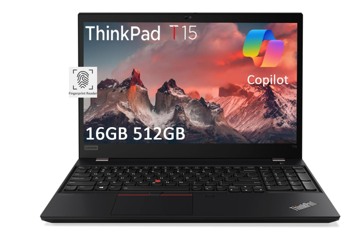 Lenovo ThinkPad T15 Gen 2 - 15.6" Laptop, Intel Core i5-1145G7, 16GB RAM, 512GB SSD, Win 11 Pro