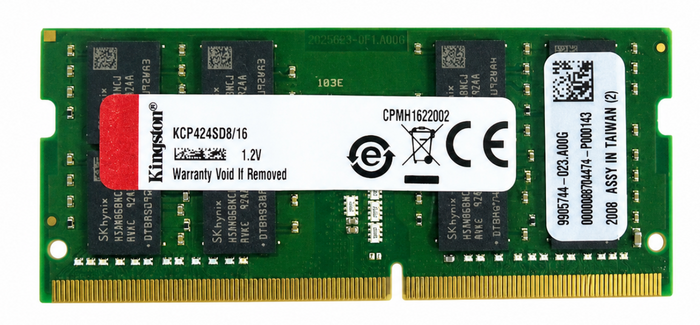 Kingston 16GB DDR4 2400MHz Laptop RAM (SODIMM, 260-Pin, 1.2V)